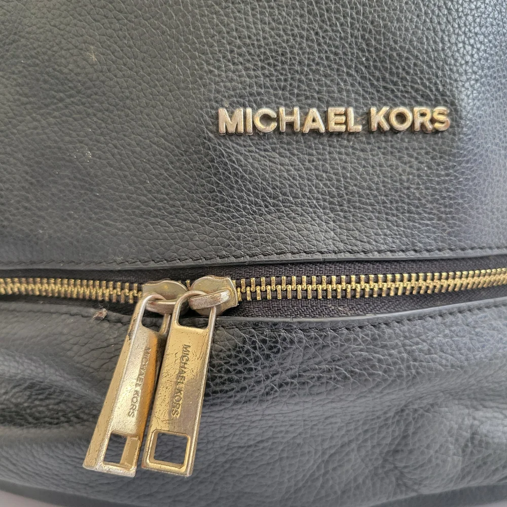 Michael Kors Black Leather Backpack